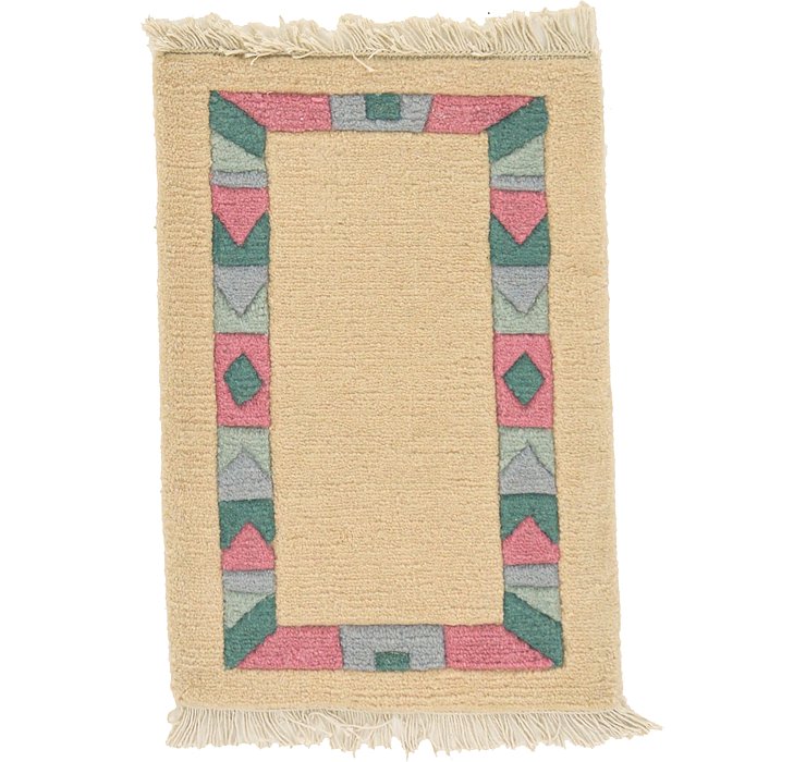 1' 4 x 2' Indo Tibet Rug