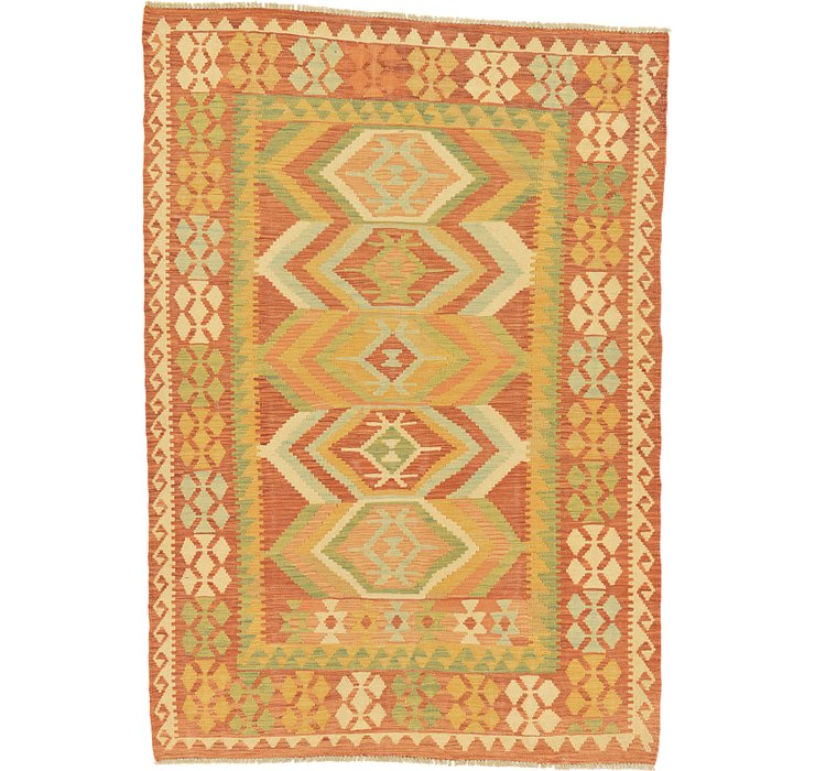 4' 7 x 6' 6 Kilim Waziri Rug