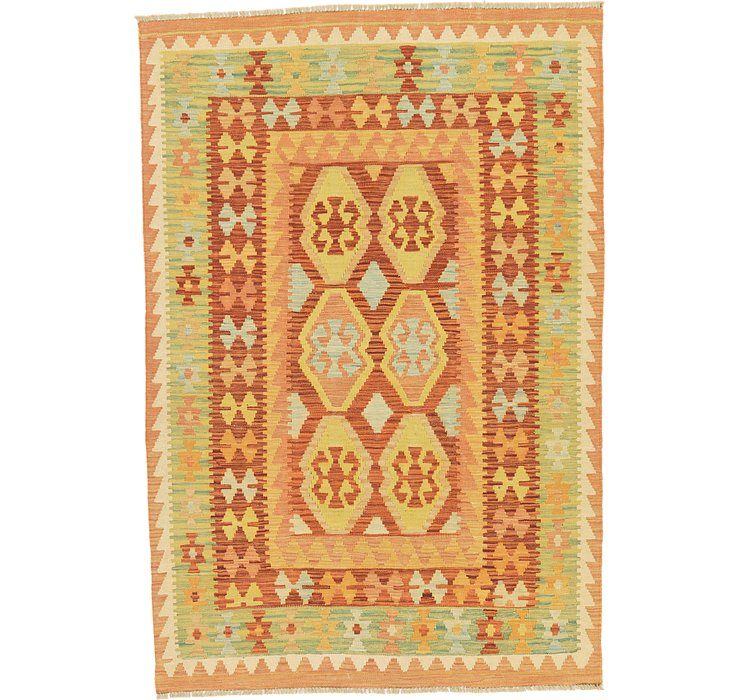 4' x 5' 10 Kilim Waziri Rug
