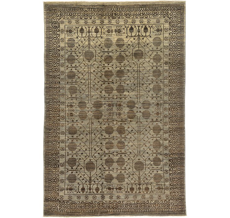 6' x 9' Khotan Ziegler Oriental...