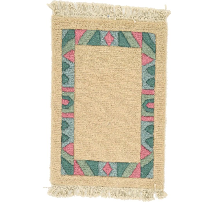 1' 4 x 2' Indo Tibet Rug