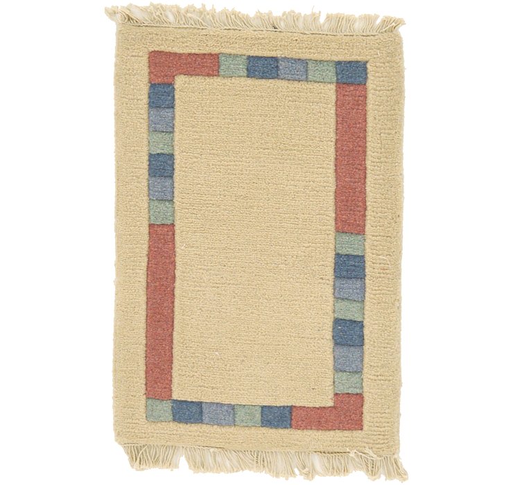 1' 4 x 2' Indo Tibet Rug