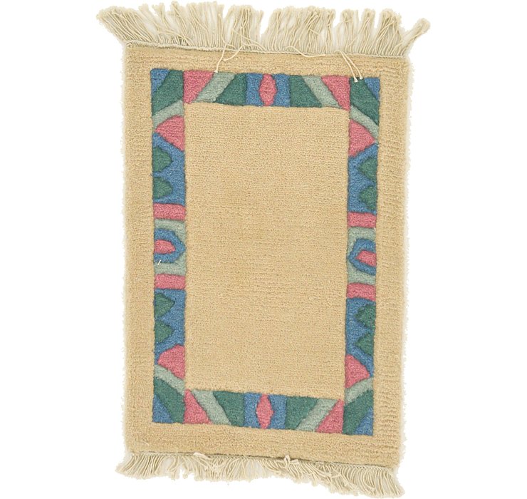 1' 4 x 2' Indo Tibet Rug