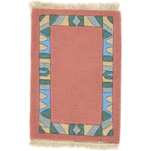 HandKnotted 1' 4 x 1' 11 Indo Tibet Rug