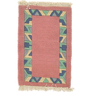 HandKnotted 1' 4 x 1' 11 Indo Tibet Rug