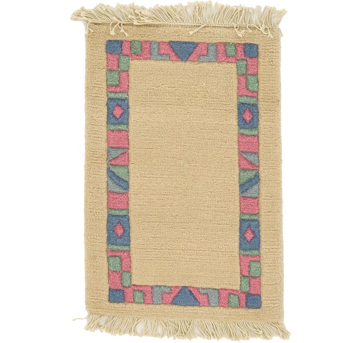 1' 4 x 2' Indo Tibet Rug