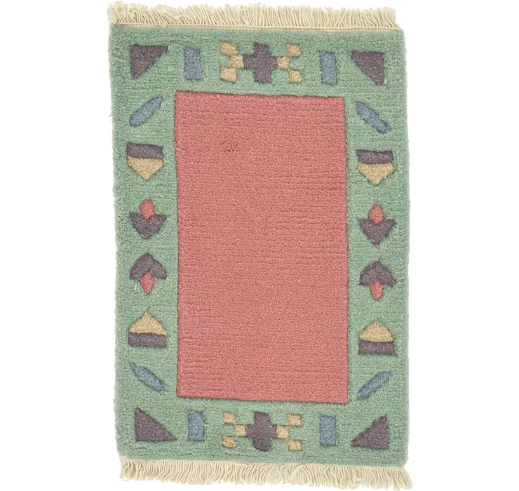 HandKnotted 1' 4 x 2' Indo Tibet Rug