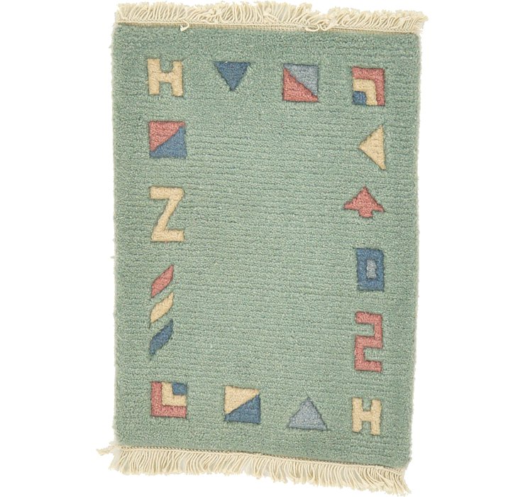 1' 4 x 1' 11 Indo Tibet Rug