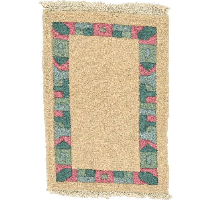 1' 5 x 2' Indo Tibet Rug