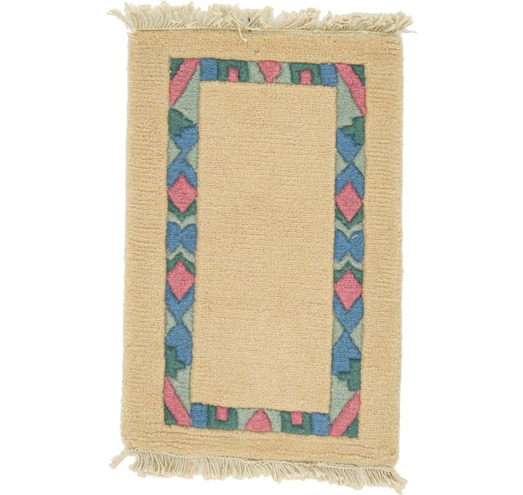 1' 4 x 2' Indo Tibet Rug