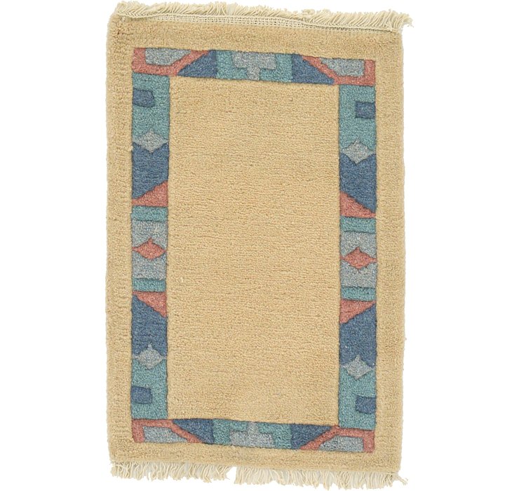 1' 4 x 2' Indo Tibet Rug