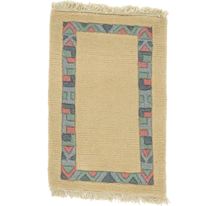 1' 4 x 2' Indo Tibet Rug