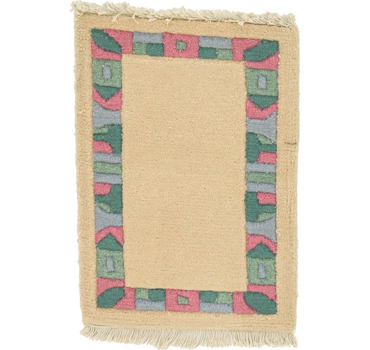 1' 4 x 2' Indo Tibet Rug