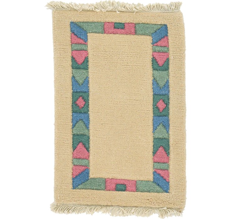 1' 4 x 2' Indo Tibet Rug