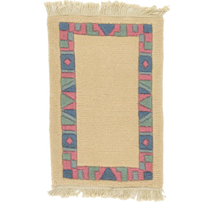 1' 4 x 2' Indo Tibet Rug