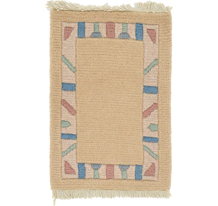 HandKnotted 1' 4 x 2' Indo Tibet Rug