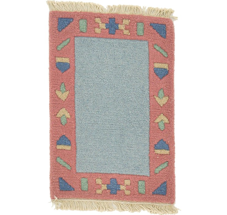 1' 4 x 2' Indo Tibet Rug
