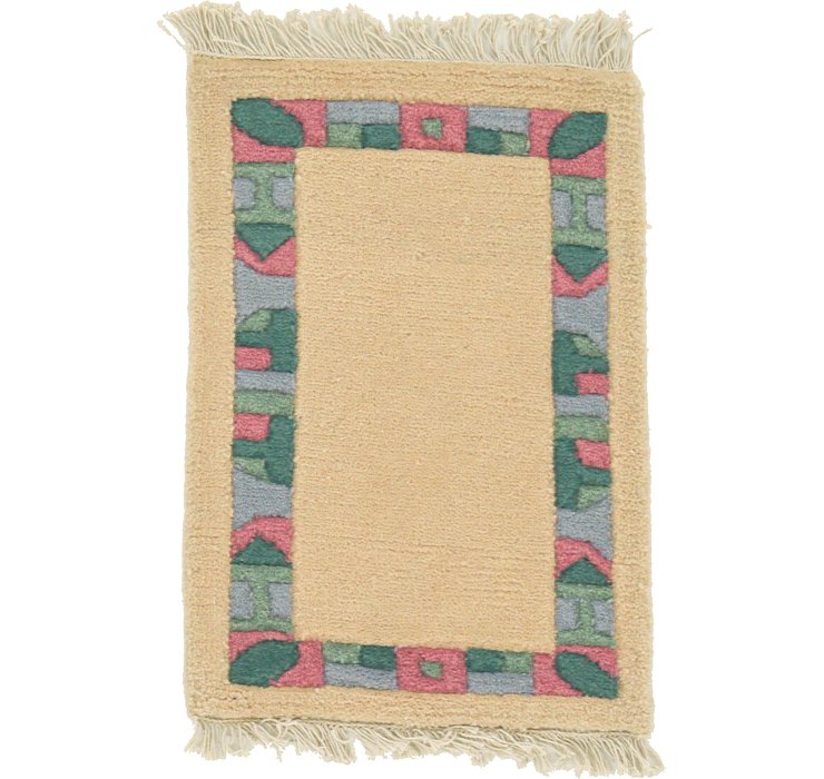 1' 4 x 2' Indo Tibet Rug
