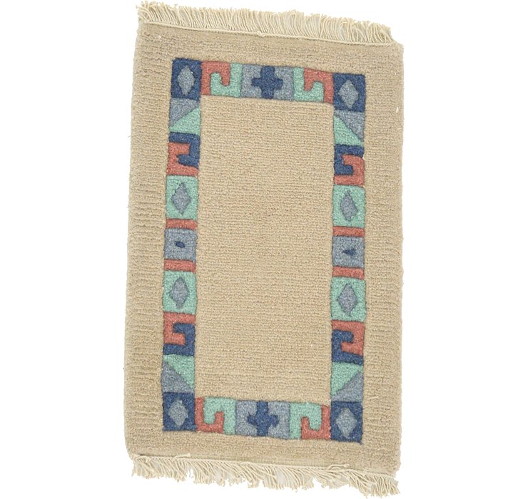 1' 4 x 2' Indo Tibet Rug