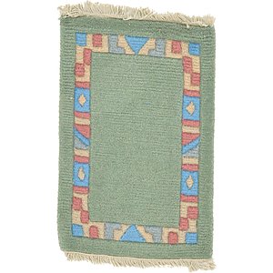 HandKnotted 1' 4 x 2' Indo Tibet Rug