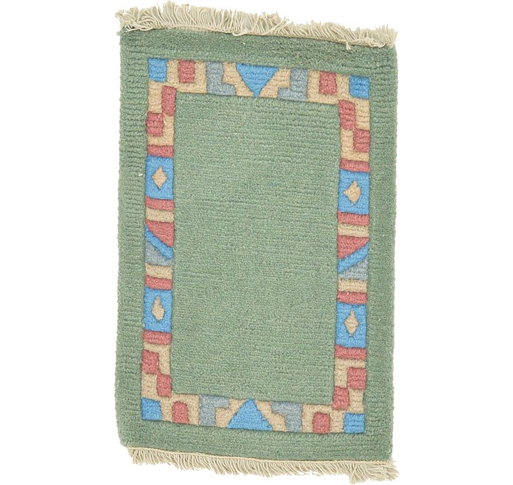 1' 4 x 2' Indo Tibet Rug