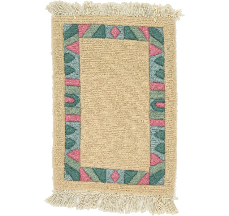 1' 4 x 2' Indo Tibet Rug
