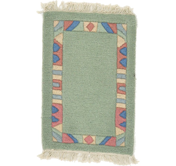 1' 4 x 2' Indo Tibet Rug
