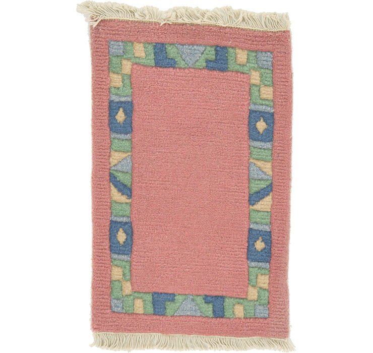 1' 4 x 2' Indo Tibet Rug