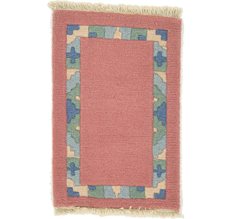 1' 4 x 2' Indo Tibet Rug