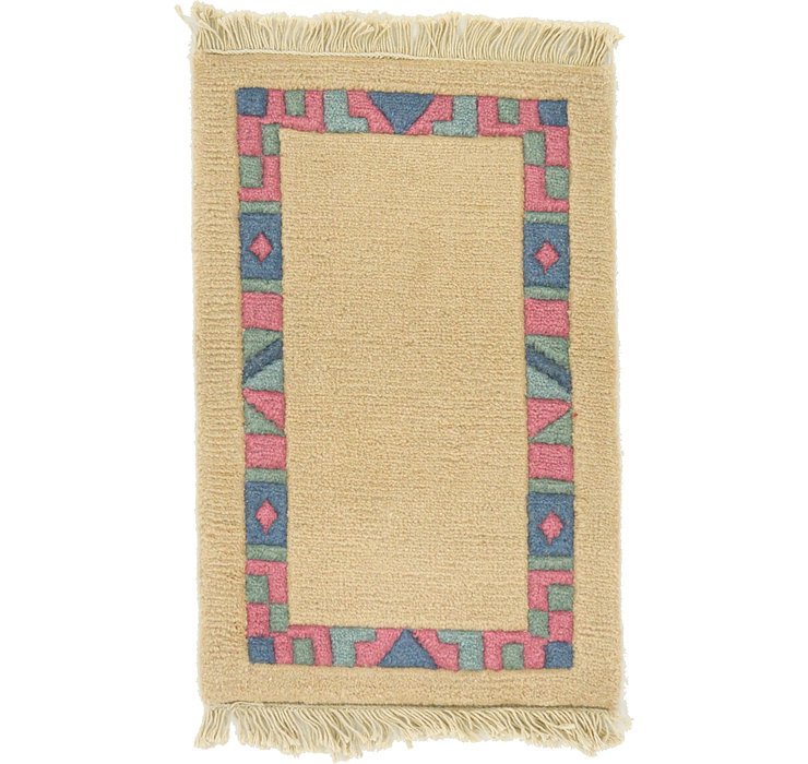 1' 4 x 2' Indo Tibet Rug