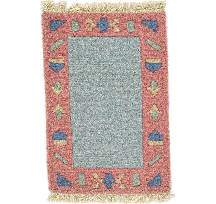 HandKnotted 1' 4 x 2' Indo Tibet Rug