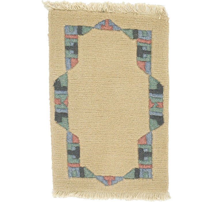 1' 4 x 2' Indo Tibet Rug