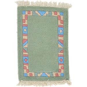 HandKnotted 1' 4 x 2' Indo Tibet Rug