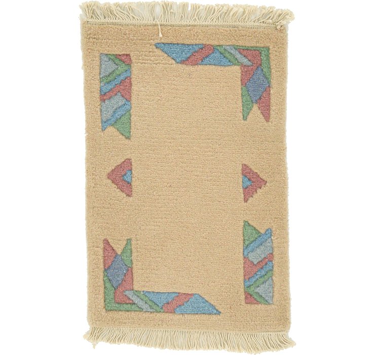 1' 4 x 2' Indo Tibet Rug