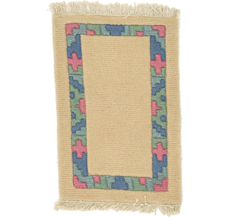 1' 4 x 2' Indo Tibet Rug