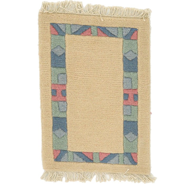 1' 4 x 2' Indo Tibet Rug