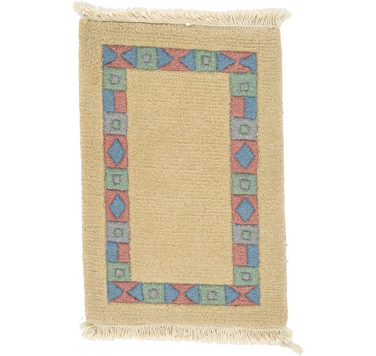 1' 4 x 2' Indo Tibet Rug