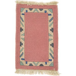 HandKnotted 1' 4 x 2' Indo Tibet Rug