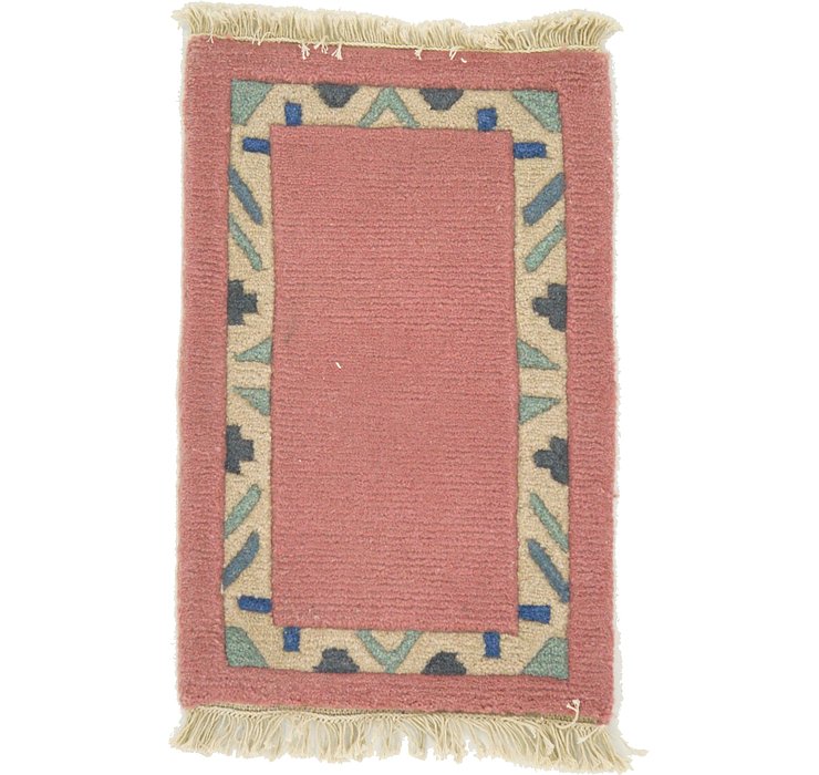 HandKnotted 1' 4 x 2' Indo Tibet Rug