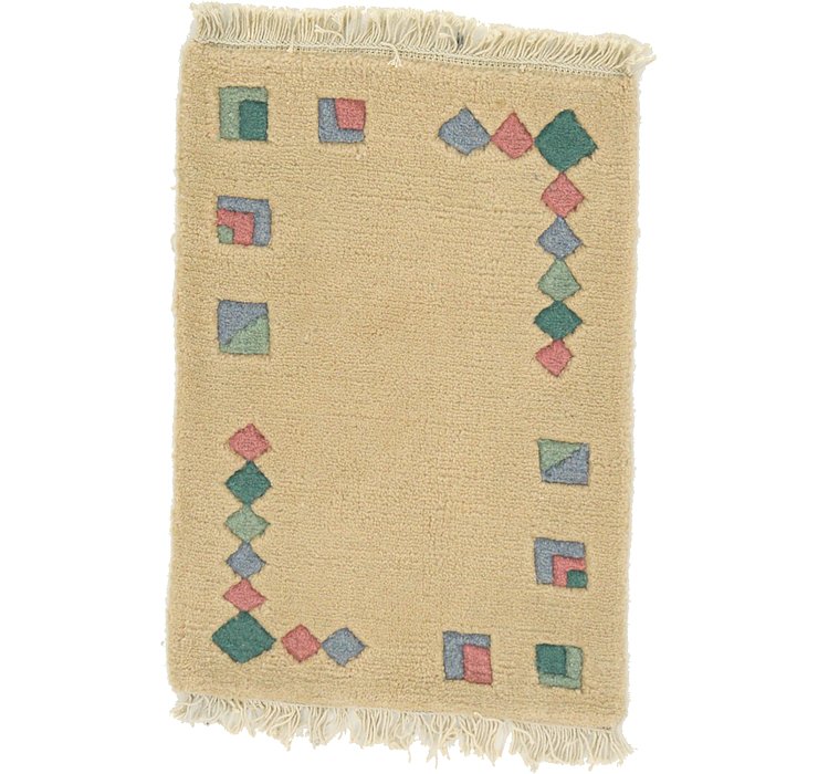1' 4 x 2' Indo Tibet Rug