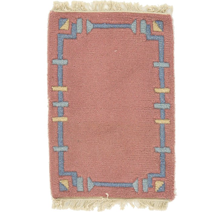 1' 4 x 2' Indo Tibet Rug