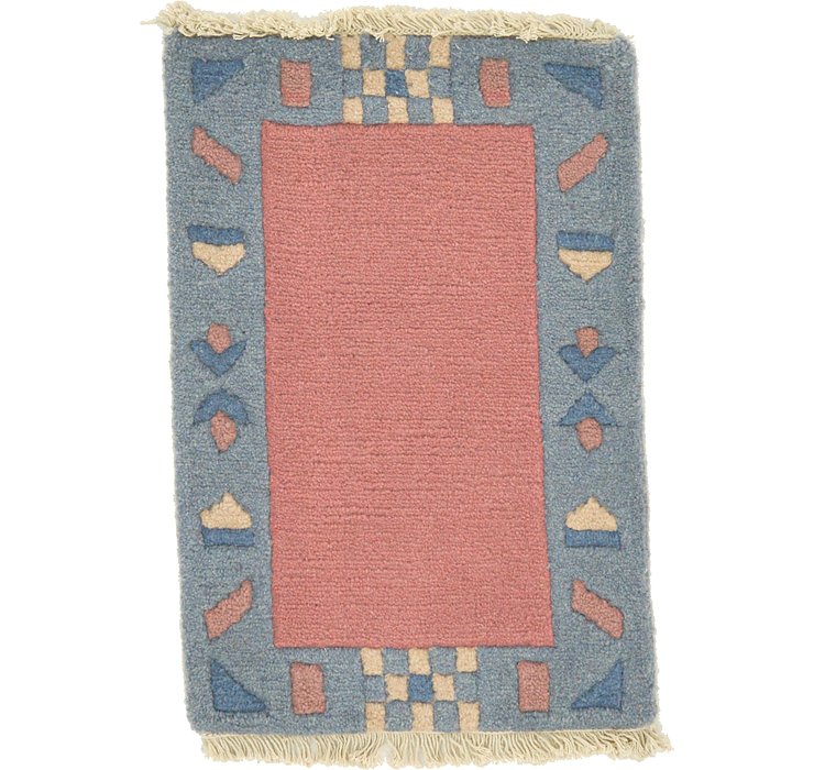 1' 4 x 2' Indo Tibet Rug