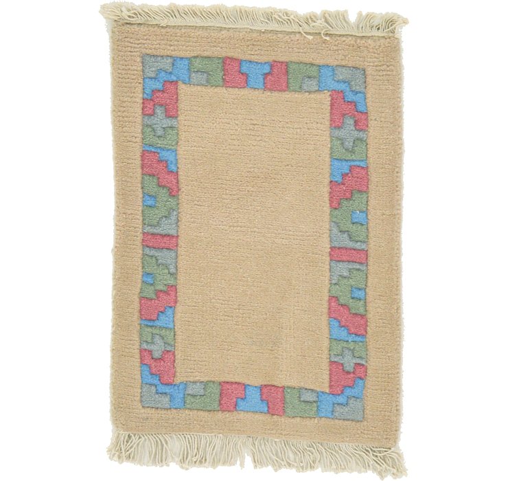 1' 4 x 2' Indo Tibet Rug