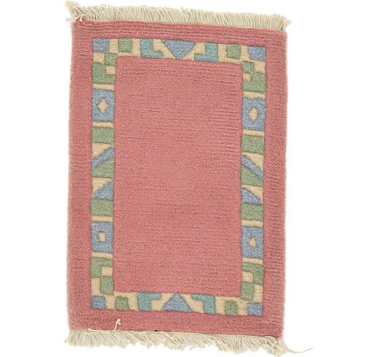 1' 4 x 2' Indo Tibet Rug