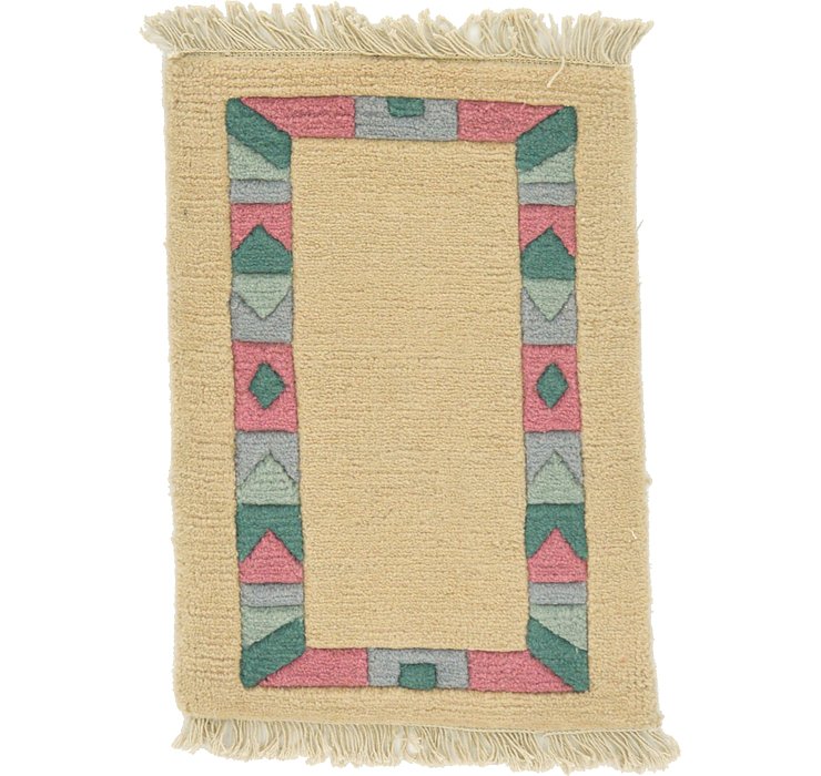 1' 4 x 2' Indo Tibet Rug