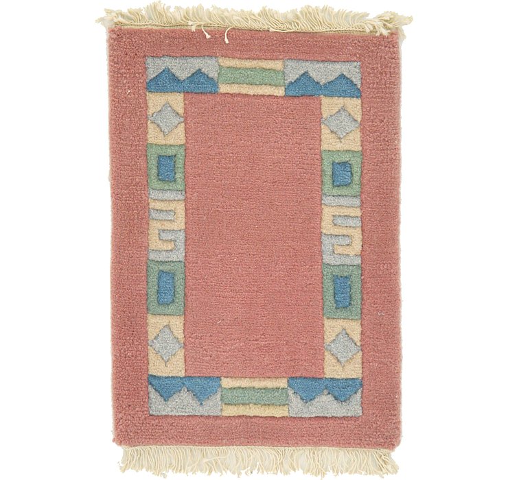 1' 4 x 2' Indo Tibet Rug