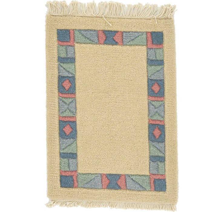 1' 4 x 2' Indo Tibet Rug