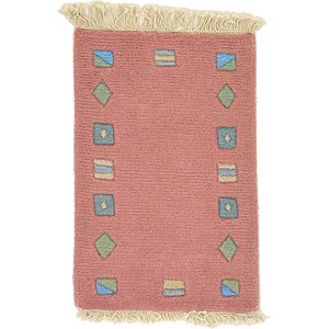 HandKnotted 1' 4 x 2' Indo Tibet Rug