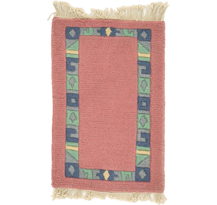 HandKnotted 1' 4 x 2' Indo Tibet Rug