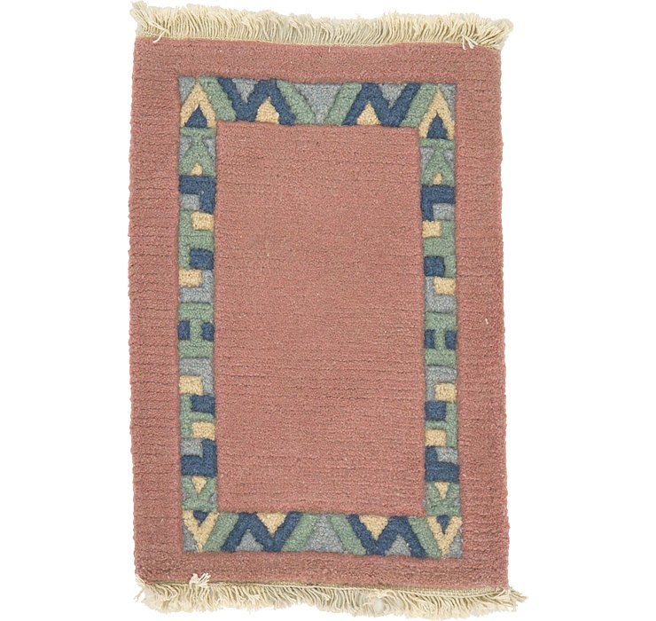 1' 4 x 2' Indo Tibet Rug
